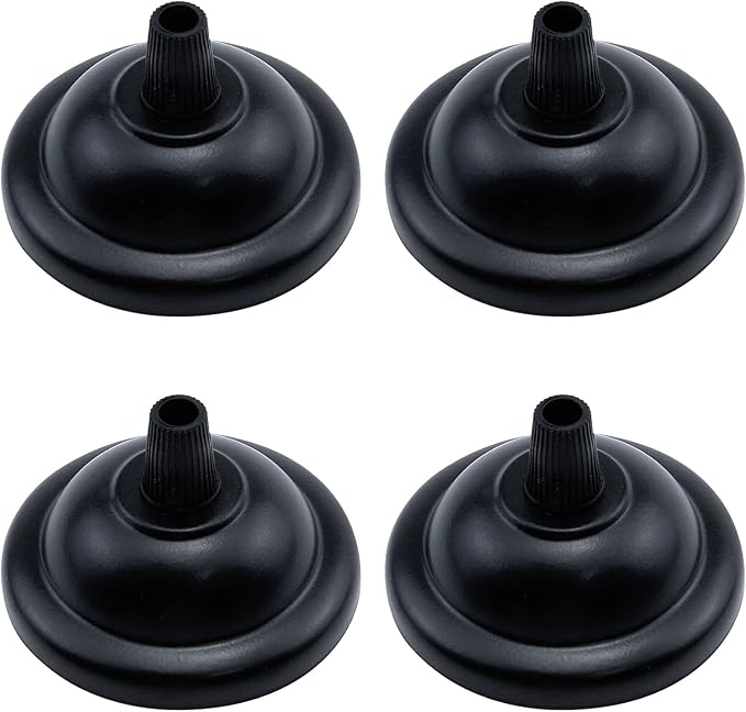 4Pcs Retro Mini Light Canopy Kit Diameter 2.6"/66mm,Black Ceiling Plate Chassis Base Pendant Light Accessories