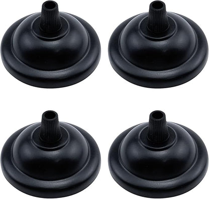 4Pcs Retro Mini Light Canopy Kit Diameter 2.6"/66mm,Black Ceiling Plate Chassis Base Pendant Light Accessories