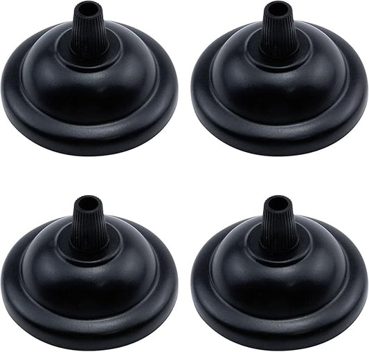 4Pcs Retro Mini Light Canopy Kit Diameter 2.6"/66mm,Black Ceiling Plate Chassis Base Pendant Light Accessories