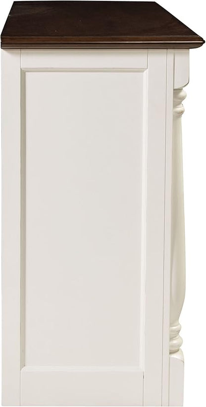 Crosley Furniture Shelby Traditional Sideboard Buffet Cabinet with Storage, White