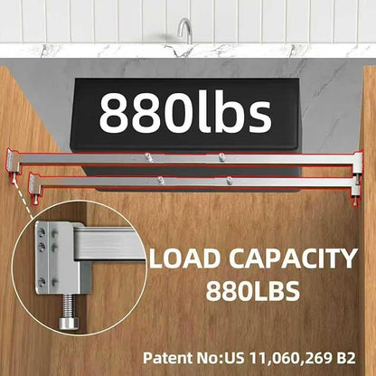Qualward Undermount Sink Supports Brackets,Adjustable Undermount Sink Support, Stainless Steel Installation Kit for Undermount Kitchen Sink (21-32 inches)