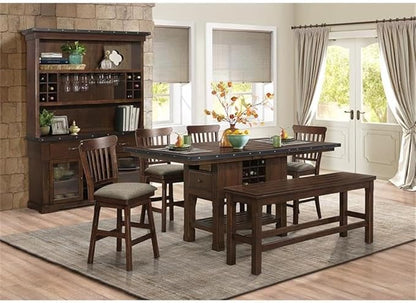 Homelegance Counter Height Dining Bench Brown