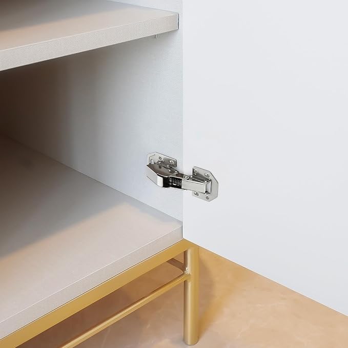 Ravinte 10 Pack Hidden Hinges Soft Close Surface Mount Kitchen Cabinet Hinges, No Pre-drilled for Kitchen Cupboard