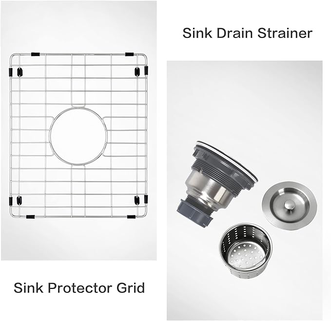 Black Bar Sink Undermount,15 X 17 inch Small Composite Bar Sink,Granite Kitchen & Bar Sinks (Black, 15" X 17")