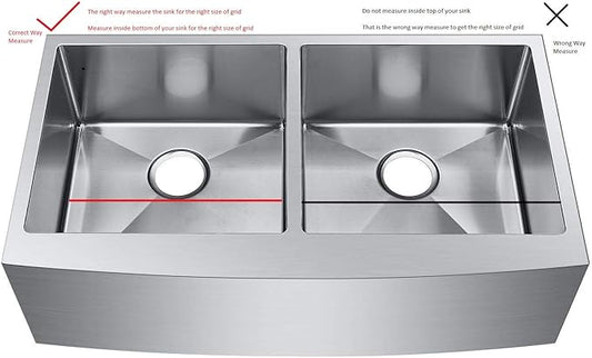 Starstar Sinks Protector Matte Black 304 Stainless Steel Kitchen Sink Bottom Grid, Rack (26 L x 14 W)