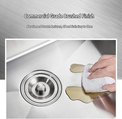 Sarlai 24 Undermount Laundry Sink - 24x18x12 Inch Undermount Sink Laundry Utility Sinks Deep Single Bowl16 Gauge Stainless Steel Kitchen Sinks Basin