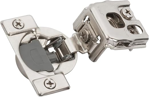 Amerock 2 Pack 1-1/4 inch Overlay Soft-Closing Compact Concealed Hinge for Face Frame Cabinet, 105-degree Opening Angle with 3-Way adjustability
