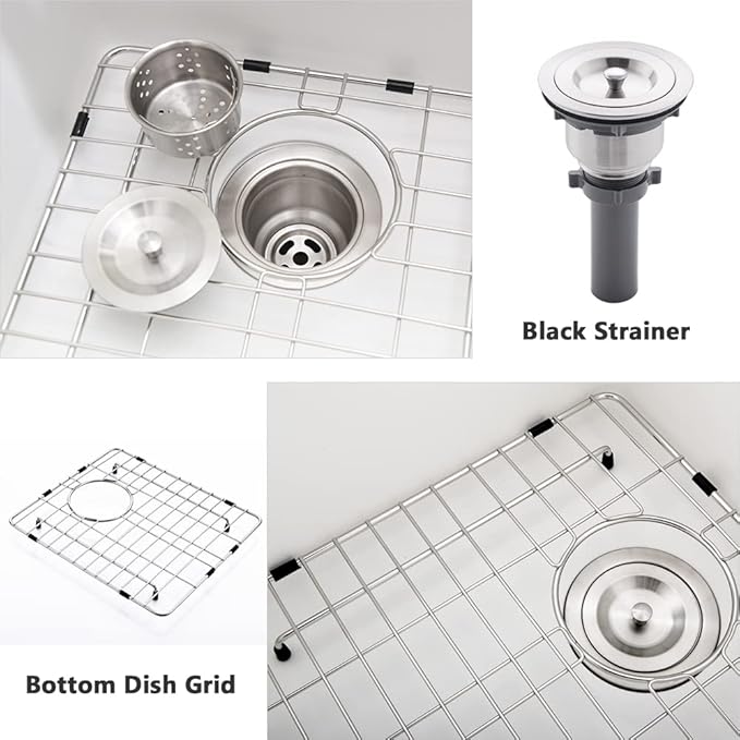 White Bar Sink Undermount-VASOYO 15x17 Small Kitchen Sink Undermount Wet Bar Sinks White Quartz Composite Deep Single Bowl Outdoor Rv Sinks with Bottom Grid