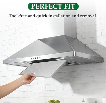 Stove Hood Vent Filter 11-1/4" x 11-3/4" BPQTAF S99010316 Compatible with Broan Range Hood Filter Replacement - 1 Pack