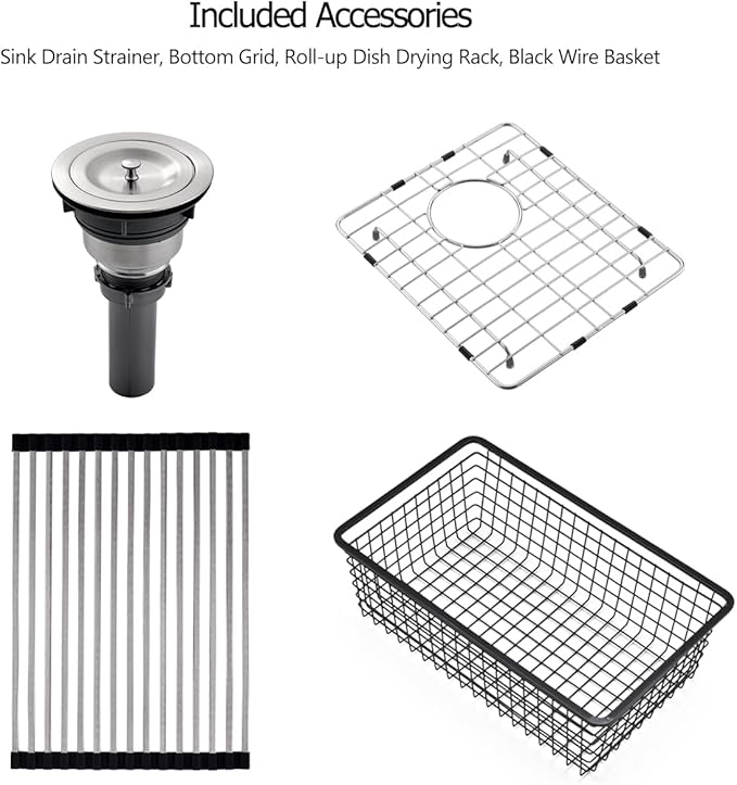 15 Inches Drop In Stainless Steel Kitchen Bar Sink, Luckyhorse 15” x 18” x 10” 18 Gauge Stainless Steel Kitchen Outdoor Sink RV Sink LH019LQ