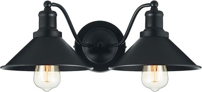 2-Light Bathroom Vanity Light Wall Sconce Industrial Kitchen Bathroom Farmhouse Wall Lighting Oil Rubbed Black Finish Rustic Wall Lamp