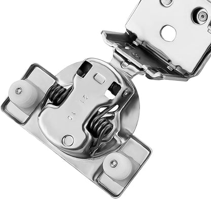 Ravinte 10 Pack 5 Pair 1-1/2 inch Overlay Soft Close Hidden Door Hinge for Kitchen Cabinet Stainless Steel Adjustable Satin Nickel Hardware