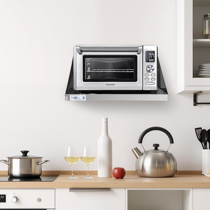 Profeeshaw Stainless Steel Microwave Shelf 24"x24", Heavy Duty Wall Mounted Floating Shelf, NSF Certified Appliance Rack for Commercial & Home Kitchens, Restaurants, Hotels, Bars