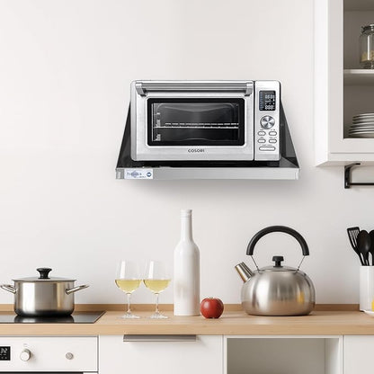 Profeeshaw Stainless Steel Microwave Shelf 24"x24", Heavy Duty Wall Mounted Floating Shelf, NSF Certified Appliance Rack for Commercial & Home Kitchens, Restaurants, Hotels, Bars