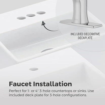 Pfister Vaneri Bathroom Sink Faucet, Single Control, 1-Handle, Single Hole, NSF Certified, Spot Defense Brushed Nickel Finish, LF042VRIGS