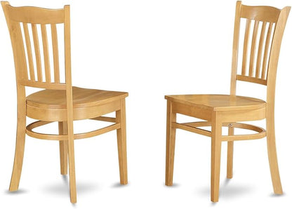 HomeStock Modern Dining Chair - Oak Finish - Kitchen Island Seating - Stylish Accent Chair - 17" x 17" x 37"
