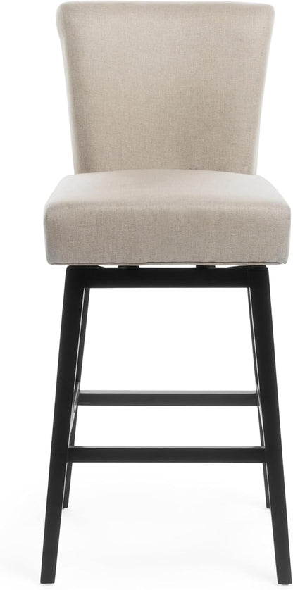 30.75 Inch Swivel Height Bar Stools, Wood Frame,Fabric Sponge Cushion and Upholstered Bar stools,Simple Style bar Chair Bar Chairs for Kitchen Island,Bedroom,Dining Room.
