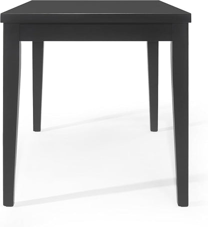 Wood Counter Height Dining Table in Antique Black Finish, Modern Farmhouse Style Kitchen Island Table for Small Spaces, 36 Inch Height Countertop Table with Sturdy Wood Construction