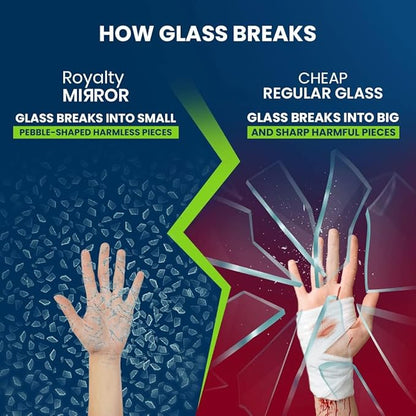 Royalty 54" Inch Round Tempered Glass Table Top – Clear Table Top Glass – Useful for Replacement, Tabletop Protector, Patio, Dining, Coffee, Desks - 1/4" Thick Flat Polished Edge
