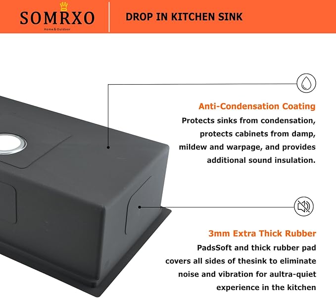 32×19 Undermount Kitchen Sink Gold - 16 Gauge Stainless Steel Gold Kitchen Sink Undermount,10 Inch Deep Single Bowl Workstation Sinks Include Accessories,Heavy-Duty for Large Modern Kitchens