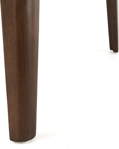 Mid - Century Modern Solid Wood Table with 4 Farmhouse Pcs Tapered Dining Table Legs for Kitchen Island, Bench - Natural Hardwood Replacement Legs (Walnut)