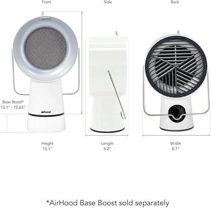 AirHood Wired Range Hood | Portable Kitchen Exhaust Fan with 2 Activated Charcoal Air Filter & Stainless-steel Oil Filter | Easy to Clean - Ideal for Indoor Cooktop Use (Ivory White)