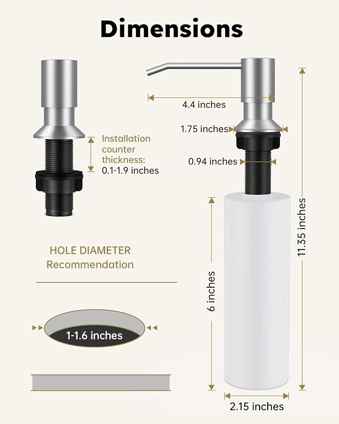 Arofa Kitchen Faucet with Pull Down Sprayer, Brushed Nickel Kitchen Sink Faucet 1-3 Hole Single Handle High Arc Stainless Steel Commercial Modern Kitchen Faucets for RV/Laundry/Outdoor/Bathroom Sink