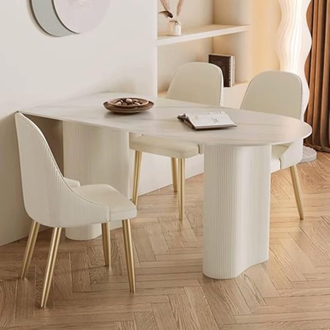 Dining Table Coffee Table Slate Island Dining Table Modern Simple Dining Table Cream Style Home Dining Table Party Table Negotiation Table Kitchen Table Dining Room Table (Size : M:140 * 80 * 75cm)