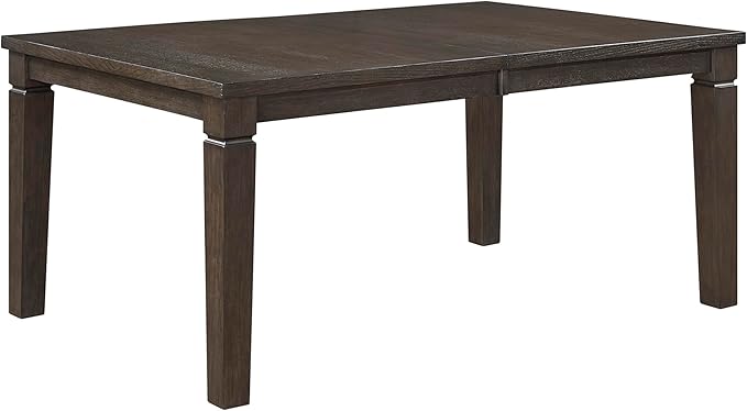 Lexicon Modern Dining Table, Expandable Wooden Kitchen Table with Removable Leaf, Space Saving, Seats for 4-6 People, for Home, Dining Room, 66 Inch-84 Inch, Dark Espresso