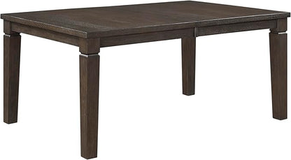 Lexicon Modern Dining Table, Expandable Wooden Kitchen Table with Removable Leaf, Space Saving, Seats for 4-6 People, for Home, Dining Room, 66 Inch-84 Inch, Dark Espresso