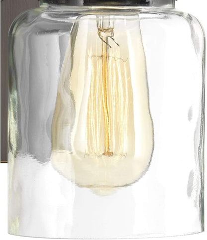 Progress Lighting P300046-020 Calhoun Collection Clear Glass Farmhouse Bath Vanity Light, 2-Light, Antique Bronze