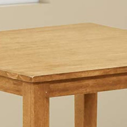 Kings Brand Furniture - Kurmer 3-Piece Solid Wood Kitchen Dining Set, Table & 2 Chairs, Natural Oak