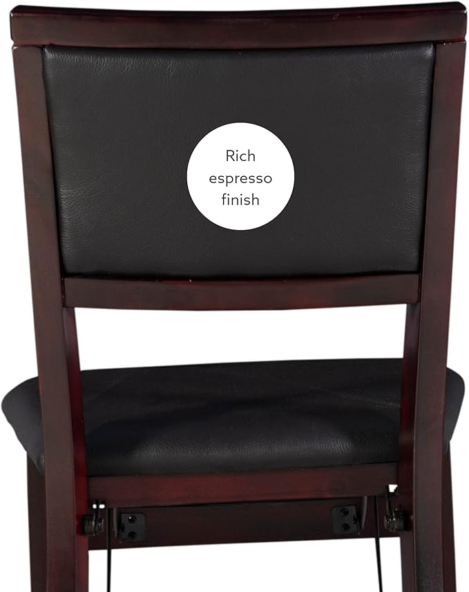 Linon Keira Pad Folding Chair, Set of 2, Engineered Wood