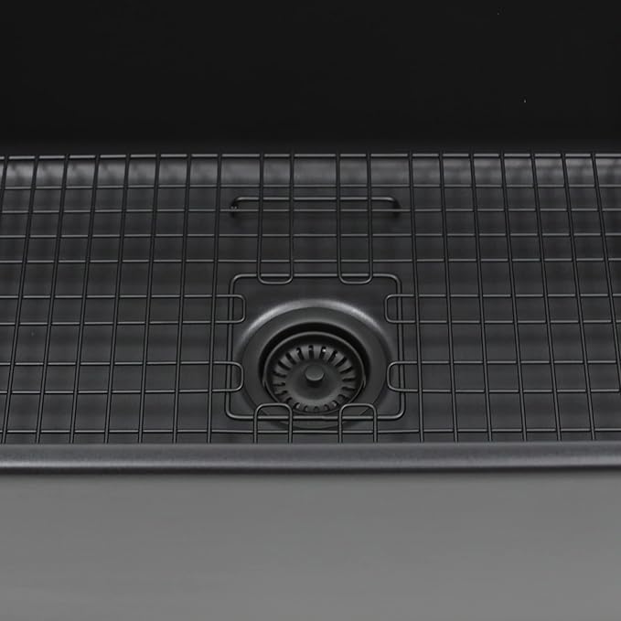 SinkSense Wren 27" x 15" Kitchen Sink Bottom Grid, Matte Black