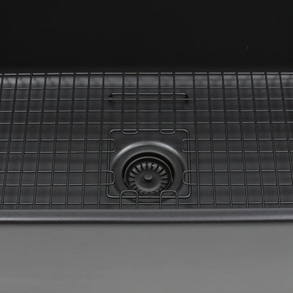 SinkSense Wren 27" x 15" Kitchen Sink Bottom Grid, Matte Black