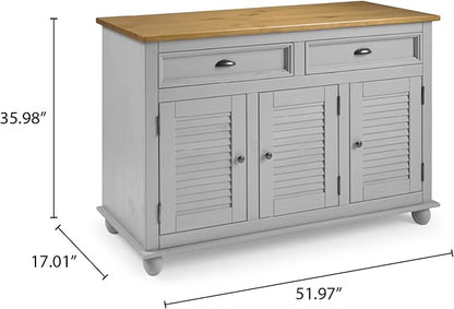 Furniture Dash Sideboard/Kitchen Island Easy Assembly Corona Gray