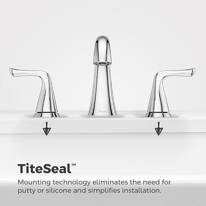 Pfister Willa Bathroom Sink Faucet, 8-Inch Widespread, 2-Handle, 3-Hole, NSF Certified, Polished Chrome Finish, LF049MALCC (Pack of 3)