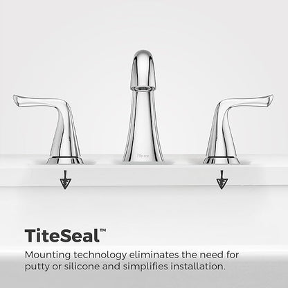 Pfister Willa Bathroom Sink Faucet, 8-Inch Widespread, 2-Handle, 3-Hole, NSF Certified, Polished Chrome Finish, LF049MALCC (Pack of 3)