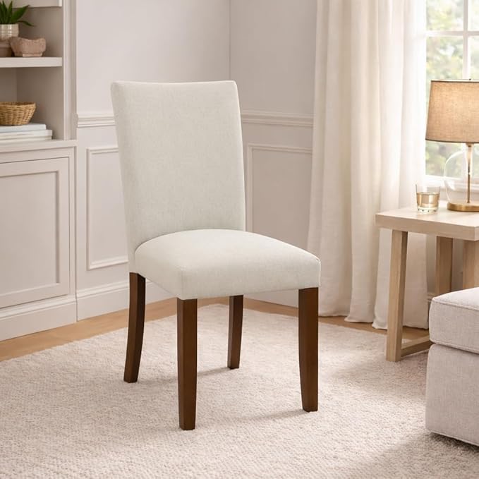 HomePop Classic Parsons Dining Chair - Soft Gray Woven (Set of 2)