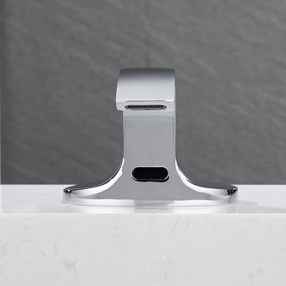 Touchless Bathroom Sink Faucet, Automatic Sensor Faucet Deck Mounted 6 Inch Centerset Basin Water Mixer with Pop up Drain (Chrome)