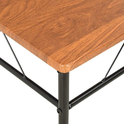 4 Pack Brown Modern Farmhouse Dining Chairs with Steel Frame, Mid-Century Kitchen Chairs Set of 4 for Dining Room Furniture, Sturdy MDF Board and Ergonomic Design