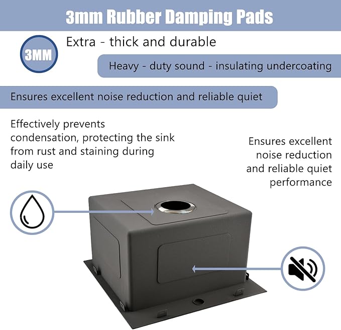 18x18 Inch Black Bar Sink Drop In, Topmount Stainless Steel Kitchen Sink, Square Small Kitchen Sinks, Single Bowl Kitchen Sinks for Laundry Wet Bar Prep RV Office Outdoor Yard with Grid & Drain