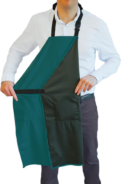 Ravill Waterproof Apron For Men and Women - 2 Pockets - 35" Long Multi Purpose Work Aprons for Dishwashing, Dog Grooming
