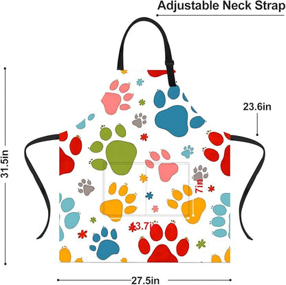 Apron Adjustable Waterproof with Two Deep Pockets Wowen men for Summer BBQ Pool Parties & Resorts