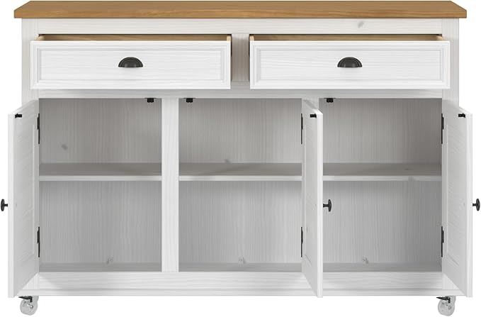 Furniture Dash Sideboard/Kitchen Island Easy Assembly Corona Snow