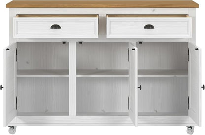Furniture Dash Sideboard/Kitchen Island Easy Assembly Corona Snow
