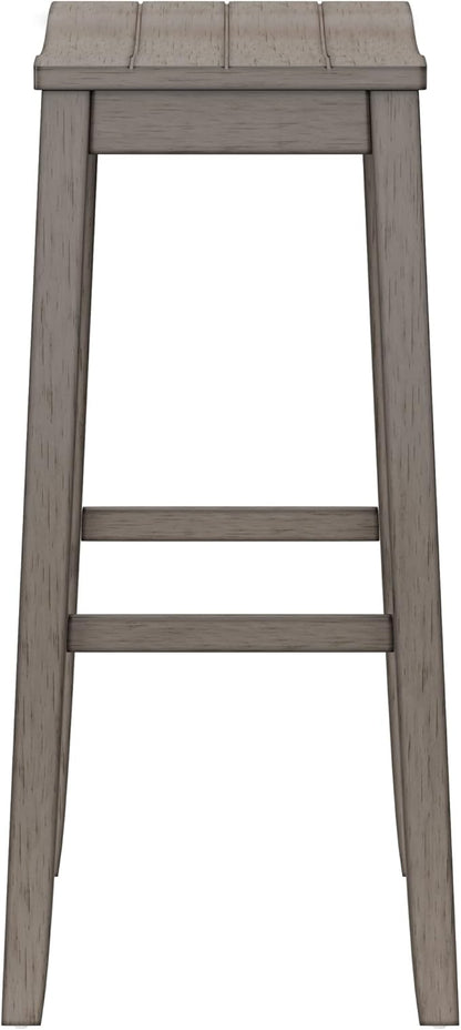 Hillsdale Furniture Fiddler Backless Saddle Bar Stool, Aged Gray