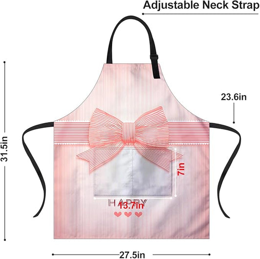 Apron Adjustable Waterproof with Two Deep Pockets Wowen men for Summer BBQ Pool Parties & Resorts