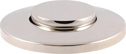 Westbrass ASB-B3-05 Sink Top Waste Disposal Replacement Air Switch Trim Only, Flush Button, Polished Nickel
