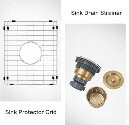 White Bar Sink Undermount,16 X 18 inch Small Composite Bar Sink,Granite Kitchen & Bar Sinks (White, 16" X 18")